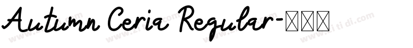 Autumn Ceria Regular字体转换